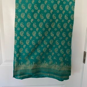 Never worn vintage green and gold saree